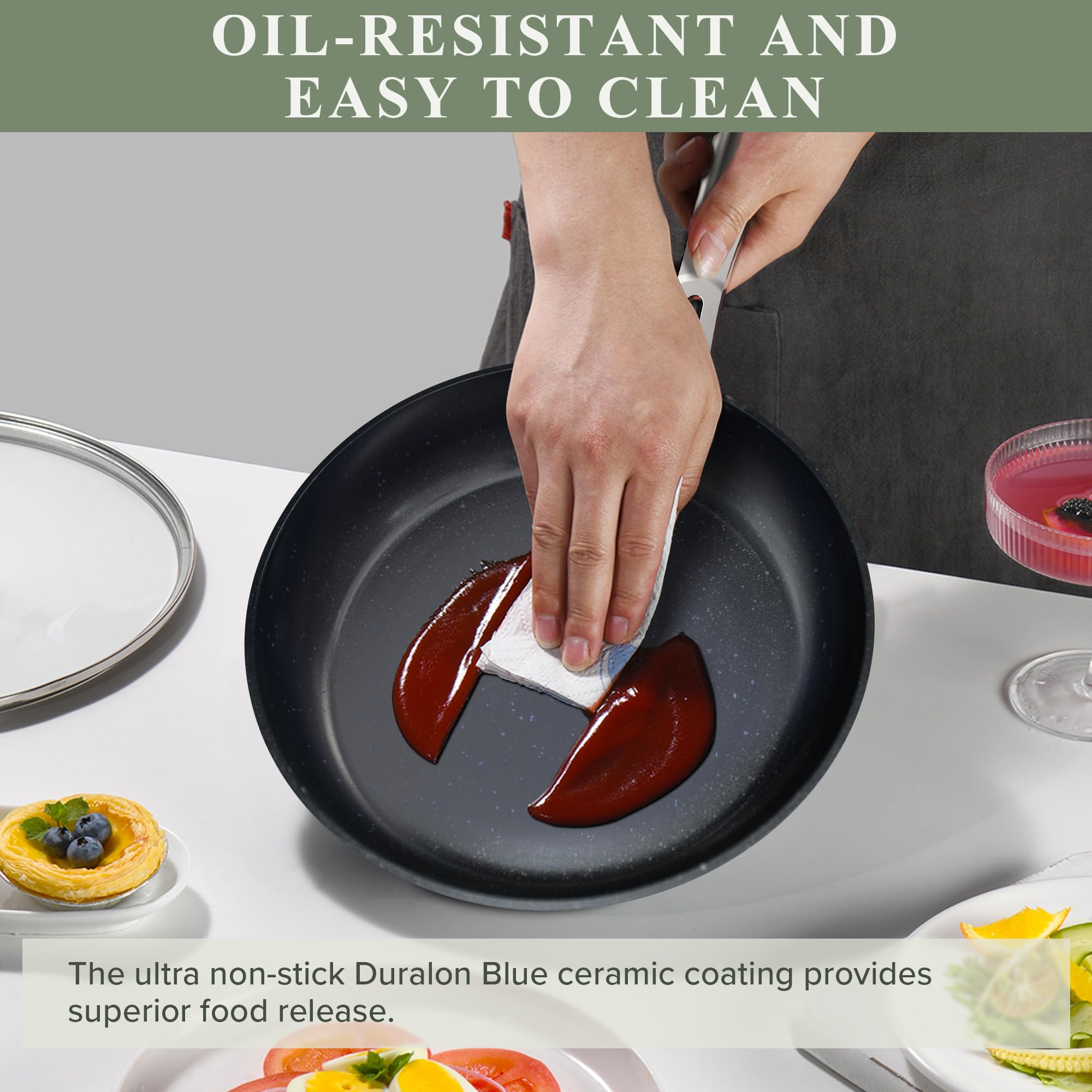 新品 MARK&LONA Amazon.com: Nuwave Healthy Duralon Blue Ceramic Nonstick